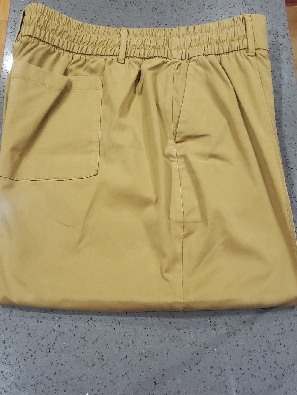 Lane Bryant Khaki Elastic-Waist Chinos, Size 20